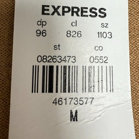 NWT Women's‎ EXPRESS Front Sequin Button Cardigan Camel/Gold | Size M - Picture 10 of 12